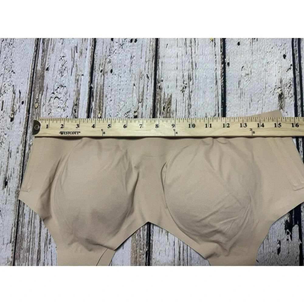 Honeylove V-Neck Bra 1X Nude Wireless‎ Sculpting Supportive Comfort